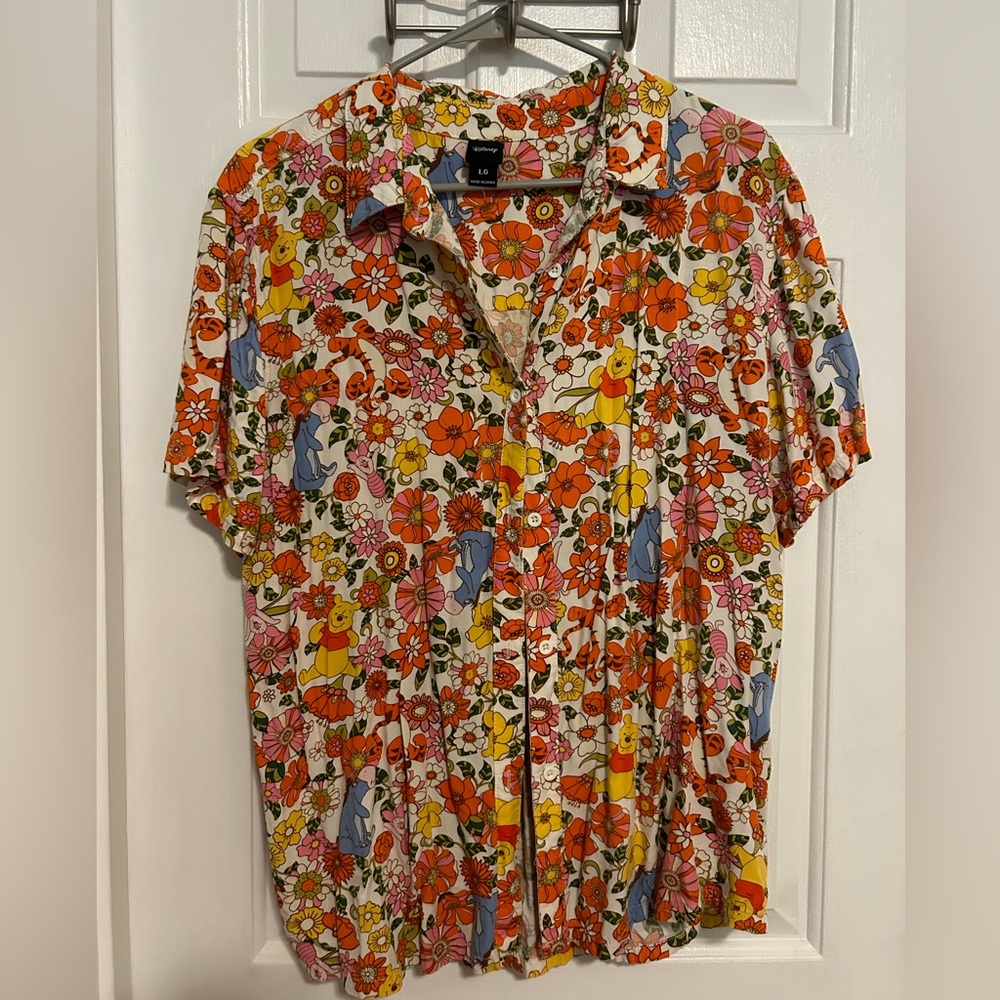 DISNEY Winnie the Pooh floral button down